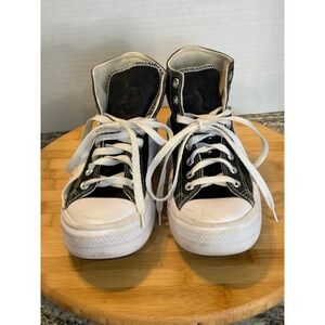 Converse Chuck Taylor All Star Lift Platform High Top Black White W size 7 Shoes